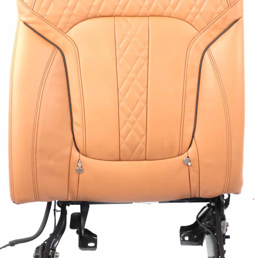 Right Heated Seat O/S Backrest Comfort Leather Expanded Cognac to BMW G11 G12 Rear with Part number 7413420 BMW G11 G12 Rear Right Heated Seat O/S Backrest Comfort Leather Expanded Cognac - SKU 7413420 - Part number 7413420