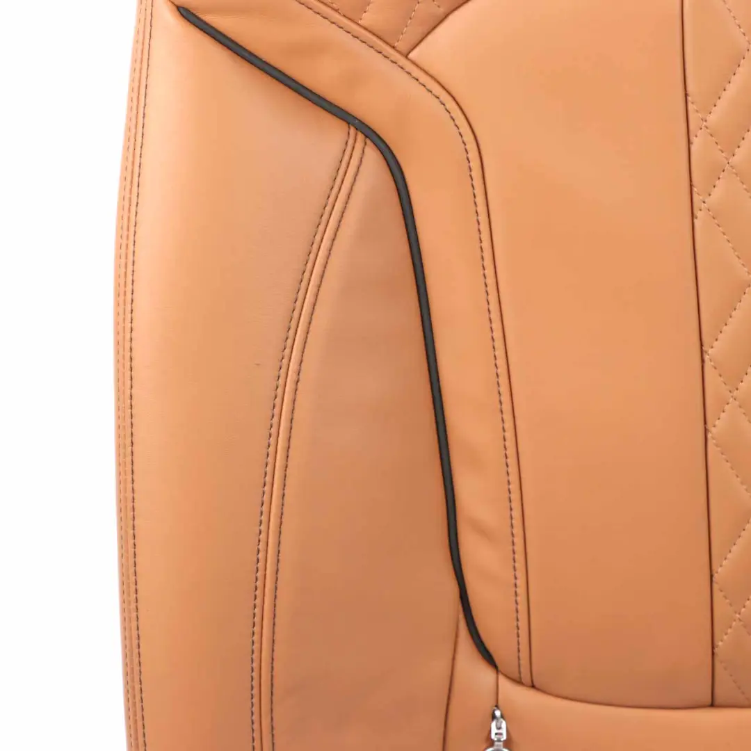 Right Heated Seat O/S Backrest Comfort Leather Expanded Cognac to BMW G11 G12 Rear with Part number 7413420 BMW G11 G12 Rear Right Heated Seat O/S Backrest Comfort Leather Expanded Cognac - SKU 7413420 - Part number 7413420