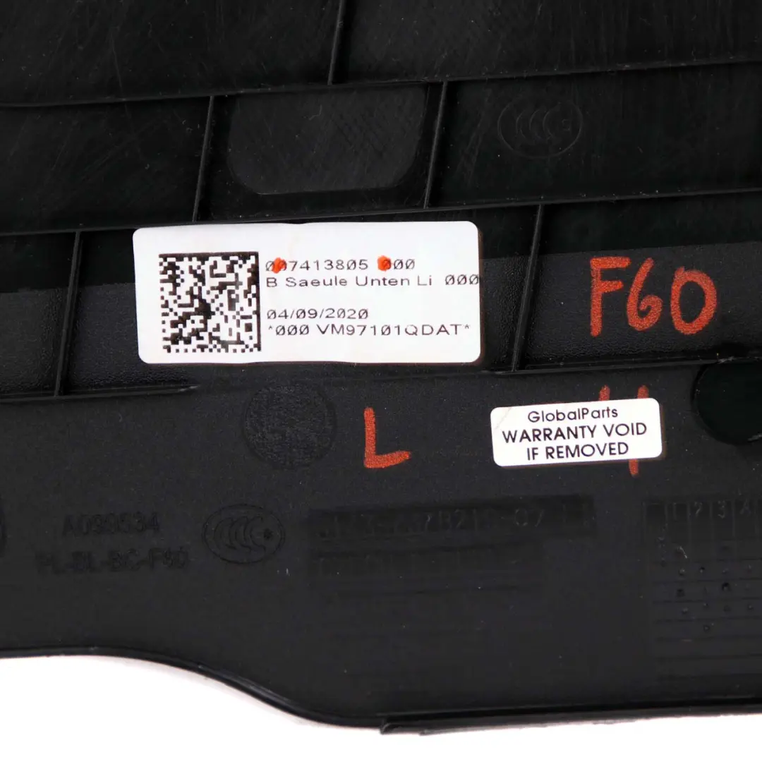 Mini F60 Osłona Słupka B Dolny Panel Lewy Czarny - SKU 7413805 - Numer Części 7413805