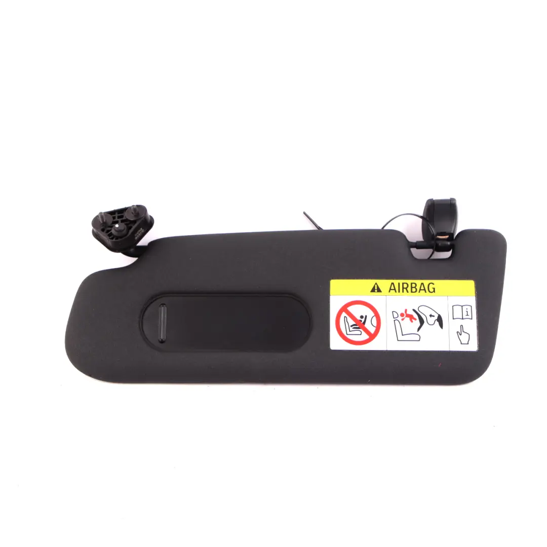 Sonnenblende Spiegel links schwarz mit Label für Mini Cooper F57 Cabrio mit Teilenummer 7414275 Mini Cooper F57 Cabrio Sonnenblende Spiegel links schwarz mit Label - SKU 7414275 - Teilenummer 7414275