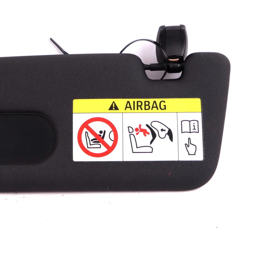 Sonnenblende Spiegel links schwarz mit Label für Mini Cooper F57 Cabrio mit Teilenummer 7414275 Mini Cooper F57 Cabrio Sonnenblende Spiegel links schwarz mit Label - SKU 7414275 - Teilenummer 7414275