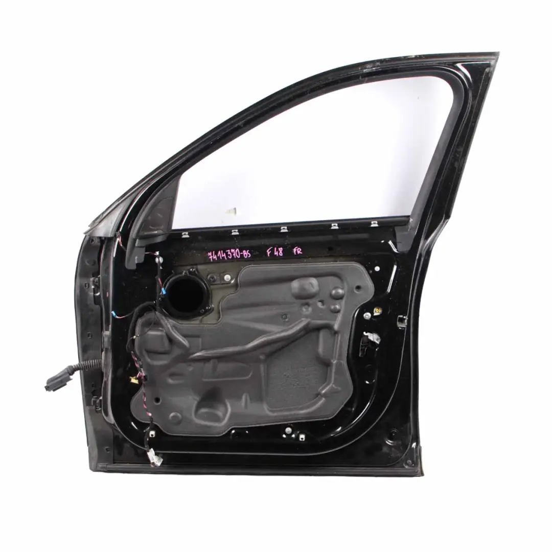 Door Front Right O/S Panelling Cover Black Sapphire Metallic - 475 to BMW X1 F48 with Part number 7414370 BMW X1 F48 Door Front Right O/S Panelling Cover Black Sapphire Metallic - 475 - SKU 7414370-BS - Part number 7414370