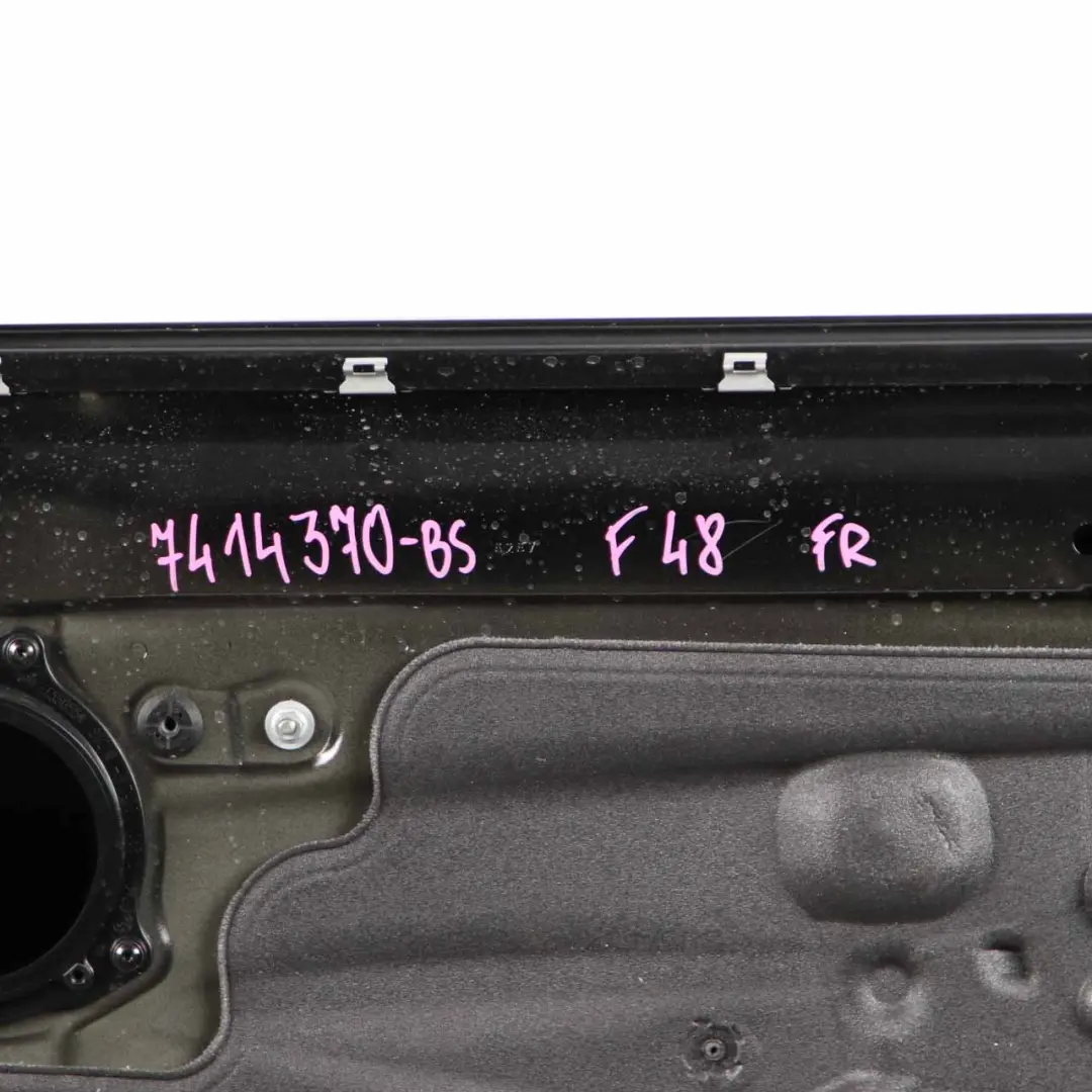 Door Front Right O/S Panelling Cover Black Sapphire Metallic - 475 to BMW X1 F48 with Part number 7414370 BMW X1 F48 Door Front Right O/S Panelling Cover Black Sapphire Metallic - 475 - SKU 7414370-BS - Part number 7414370