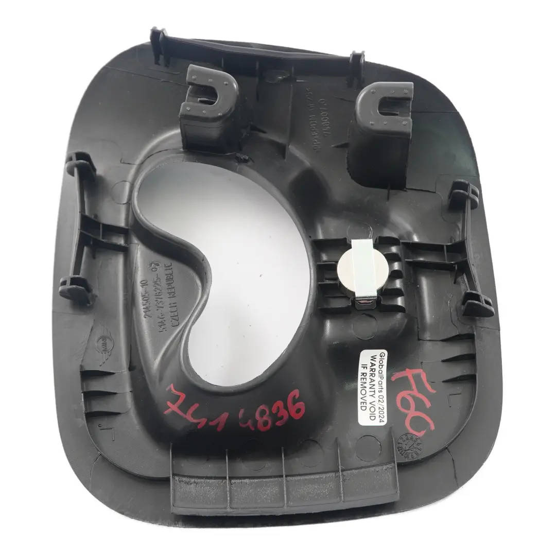 Mini F60 Countryman Seat Belt Trim Panel Cover Centre Rear Black - SKU 7414836 - Part number 7414836