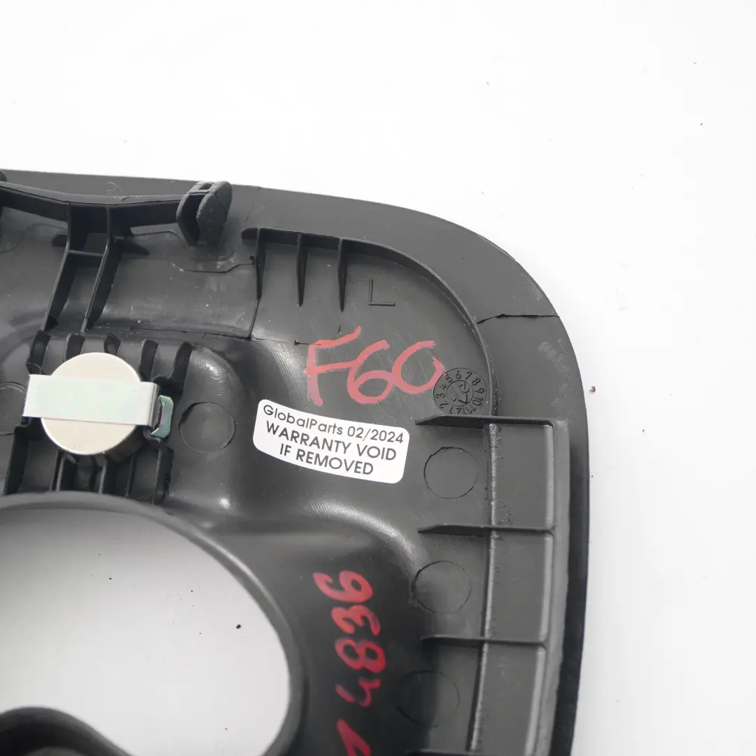 Mini F60 Countryman Seat Belt Trim Panel Cover Centre Rear Black - SKU 7414836 - Part number 7414836