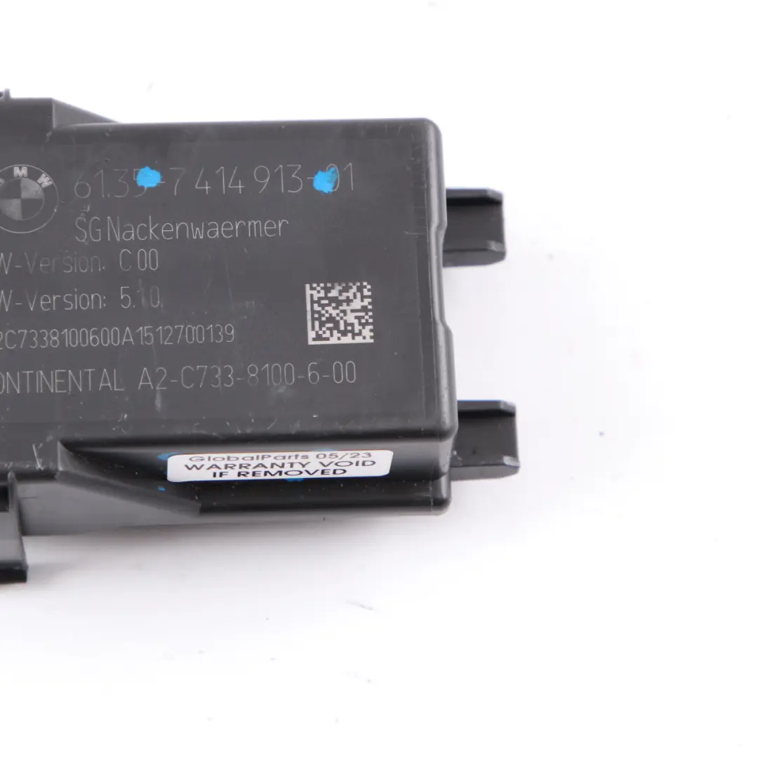  Control Unit BMW F33 F83 M4 Convertible Neck Warmer Heater Module ECU - SKU 7414913 - Part number 7414913