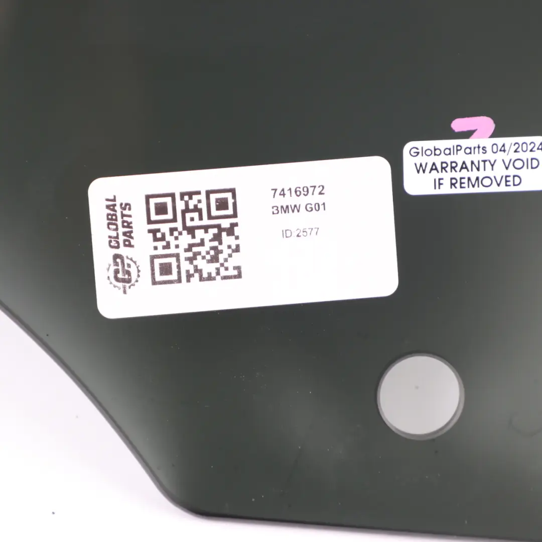 Szyba Boczna Drzwi Tył Tylna Prawa Przyciemniona AS3 do BMW G01 F97 o numerze 7416972 BMW G01 F97 Szyba Boczna Drzwi Tył Tylna Prawa Przyciemniona AS3 - SKU 7416972 - Numer Części 7416972