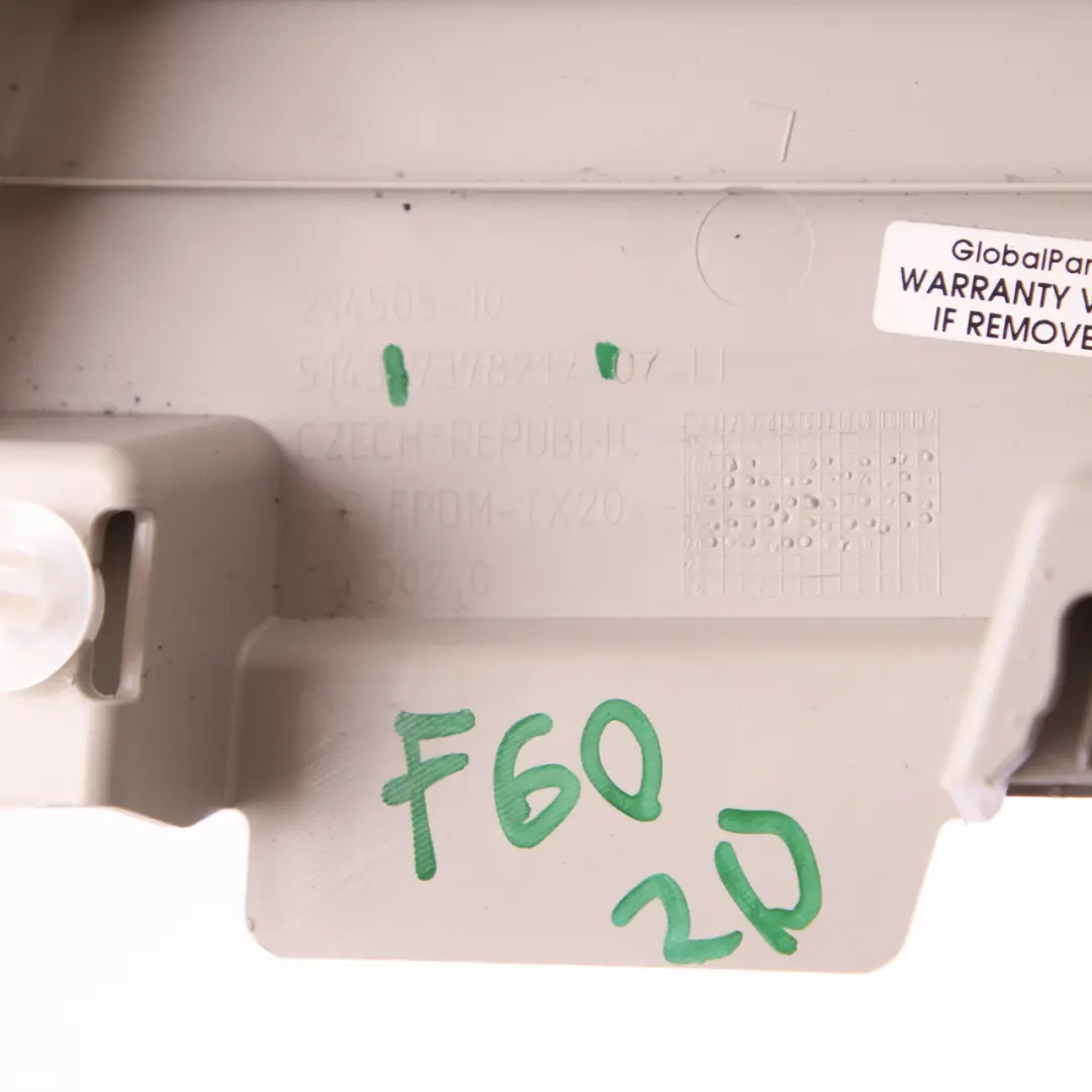 Trim B Column Pillar Upper Left Satellite Grey 7378217 to Mini F60 Countryman Cover with Part number 7417481 Mini F60 Countryman Cover Trim B Column Pillar Upper Left Satellite Grey 7378217 - SKU 7417481 - Part number 7417481