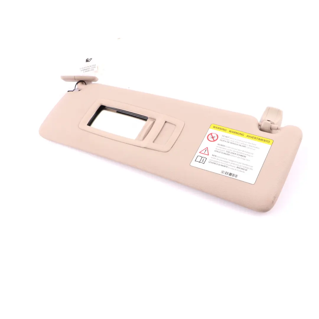 BMW F30 F31 F32 F34 F36 Sun Visor Sunvisor Panel Left N/S Oyster - SKU 7419307 - Part number 7419307