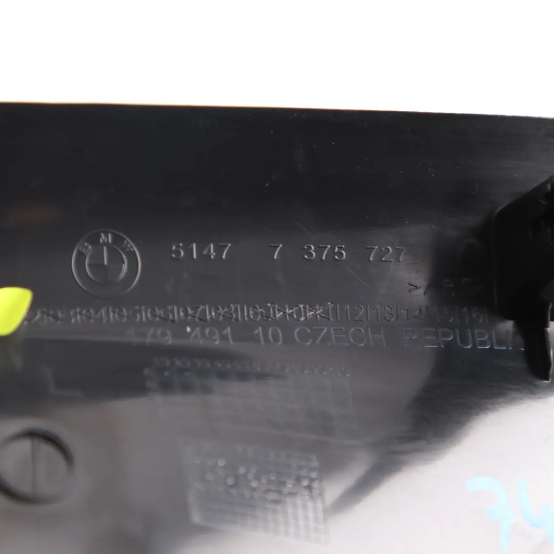  Couvercle d'entrée BMW G30 G31 Panneau porte intérieur arrière gauche 7375727 - SKU 7419695 - Numéro de pièce 7419695