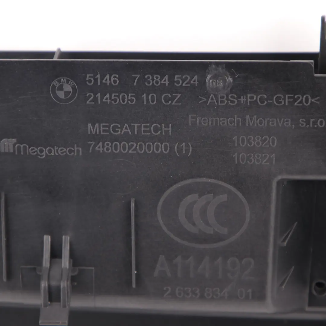 BMW G30 Osłona Panel Kratki Tylnej Czarna 7384524 - SKU 7419851 - Numer Części 7419851