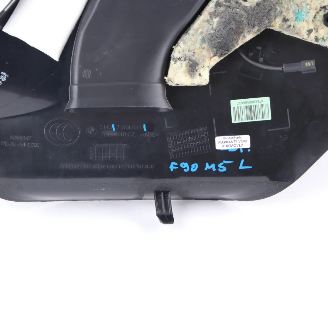 Pillar Cover BMW G30 G31 B-Column Trim Bottom Air Vent Left N/S Black 7384531 to with Part number 7419855 Pillar Cover BMW G30 G31 B-Column Trim Bottom Air Vent Left N/S Black 7384531 - SKU 7419855 - Part number 7419855