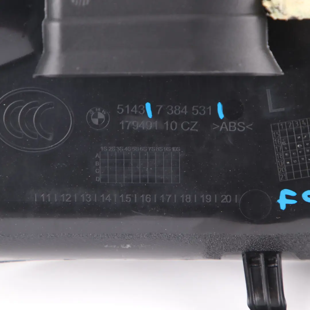 Pillar Cover BMW G30 G31 B-Column Trim Bottom Air Vent Left N/S Black 7384531 to with Part number 7419855 Pillar Cover BMW G30 G31 B-Column Trim Bottom Air Vent Left N/S Black 7384531 - SKU 7419855 - Part number 7419855