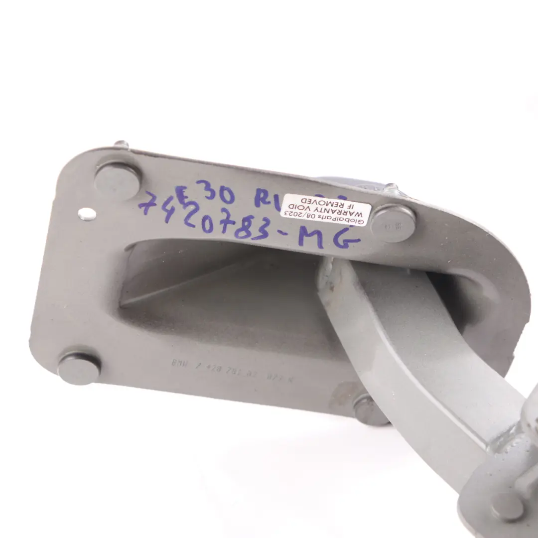 Charnière coffre gauche Couvercle coffre hayon Gris Minéral Métallisé pour BMW F30 à propos du numéro de pièce 7420783 BMW F30 Charnière coffre gauche Couvercle coffre hayon Gris Minéral Métallisé - SKU 7420783-MG - Numéro de pièce 7420783