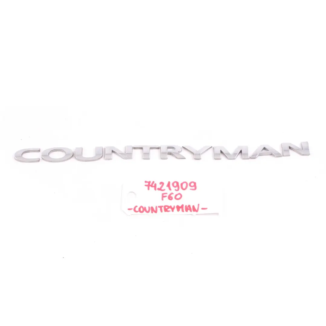 Kofferraum Emblem Heckklappe Aufgeklebter Schriftzug für Mini F60 Countryman mit Teilenummer 7421909 Mini F60 Countryman Kofferraum Emblem Heckklappe Aufgeklebter Schriftzug - SKU 7421909 - Teilenummer 7421909