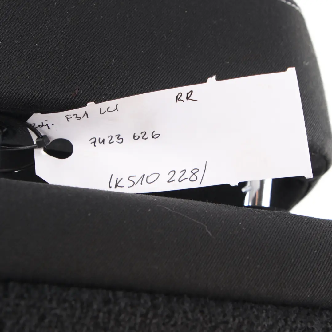 Backrest BMW F31 LCI Touring Right Seat O/S Cover Cloth Anthracite Grey to Rear with Part number 7423626 Rear Backrest BMW F31 LCI Touring Right Seat O/S Cover Cloth Anthracite Grey - SKU 7423626 - Part number 7423626