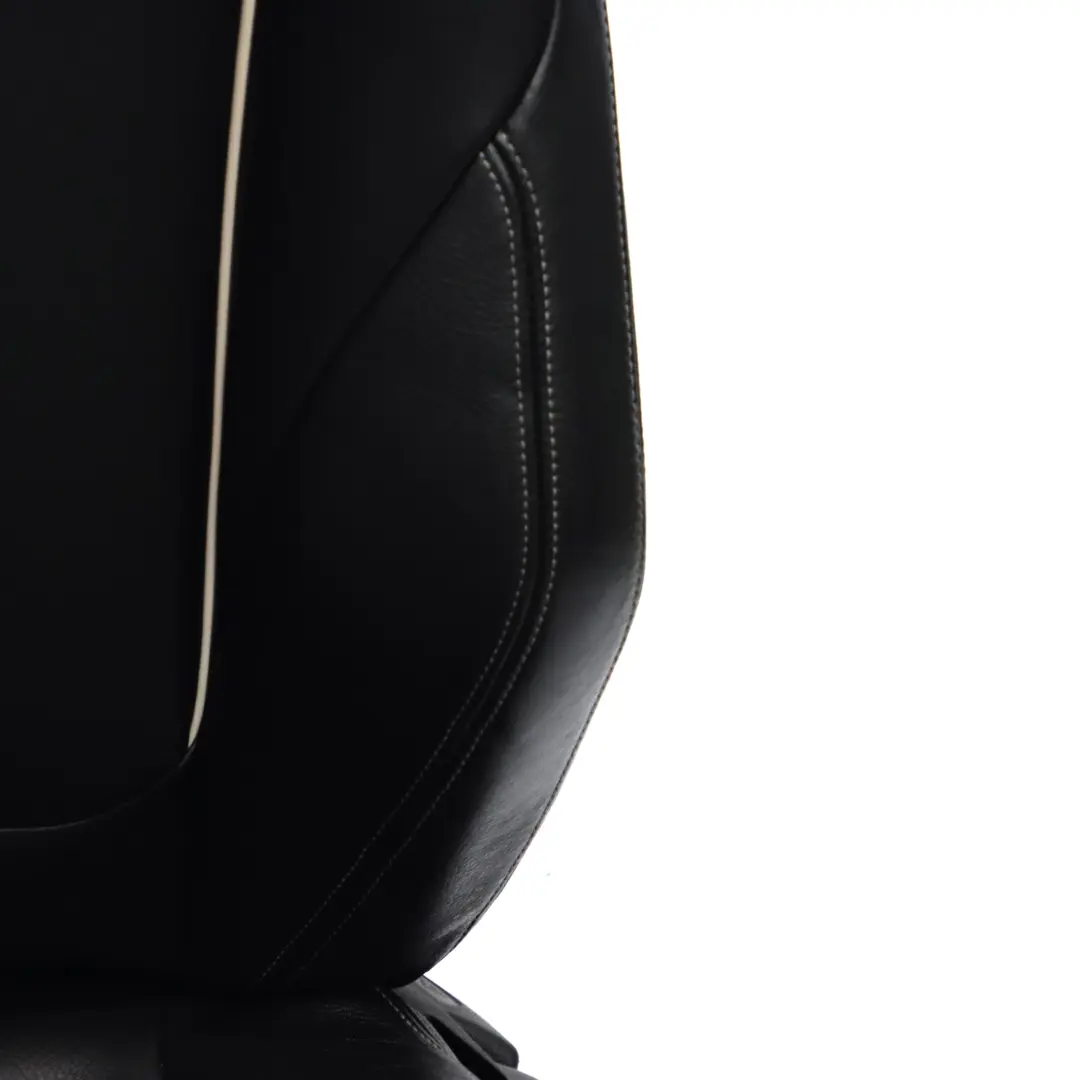 BMW F30 F31 LCI Fotel Sportowy Przedni Lewy Grzany Skóra Czarna - SKU 7424223 - Numer Części 7424223