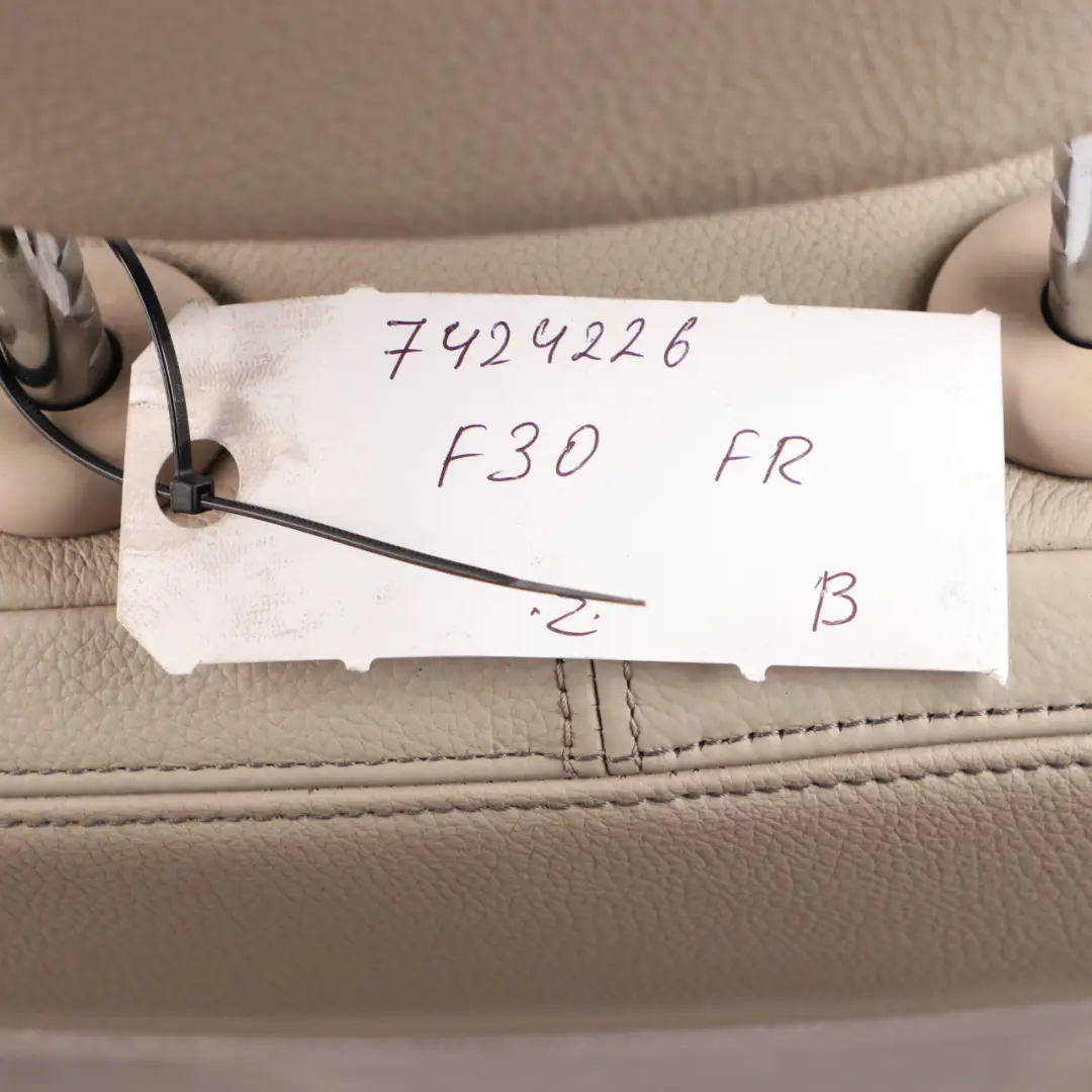 Leather Front Right O/S Seat Oyster Interior to BMW F30 F31 F34 F36 LCI M Sport with Part number 7424226 BMW F30 F31 F34 F36 LCI M Sport Leather Front Right O/S Seat Oyster Interior - SKU 7424226 - Part number 7424226