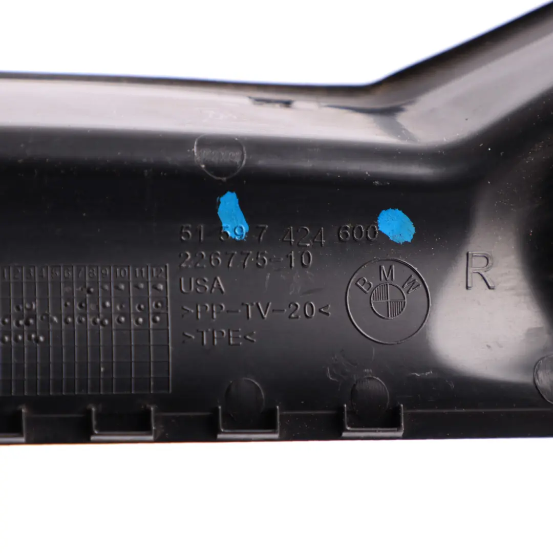 Boot Lid Drip Rail Trim Gutter Strip Rear Right O/S to BMW X3 G01 Tailgate with Part number 7424600 BMW X3 G01 Tailgate Boot Lid Drip Rail Trim Gutter Strip Rear Right O/S - SKU 7424600 - Part number 7424600