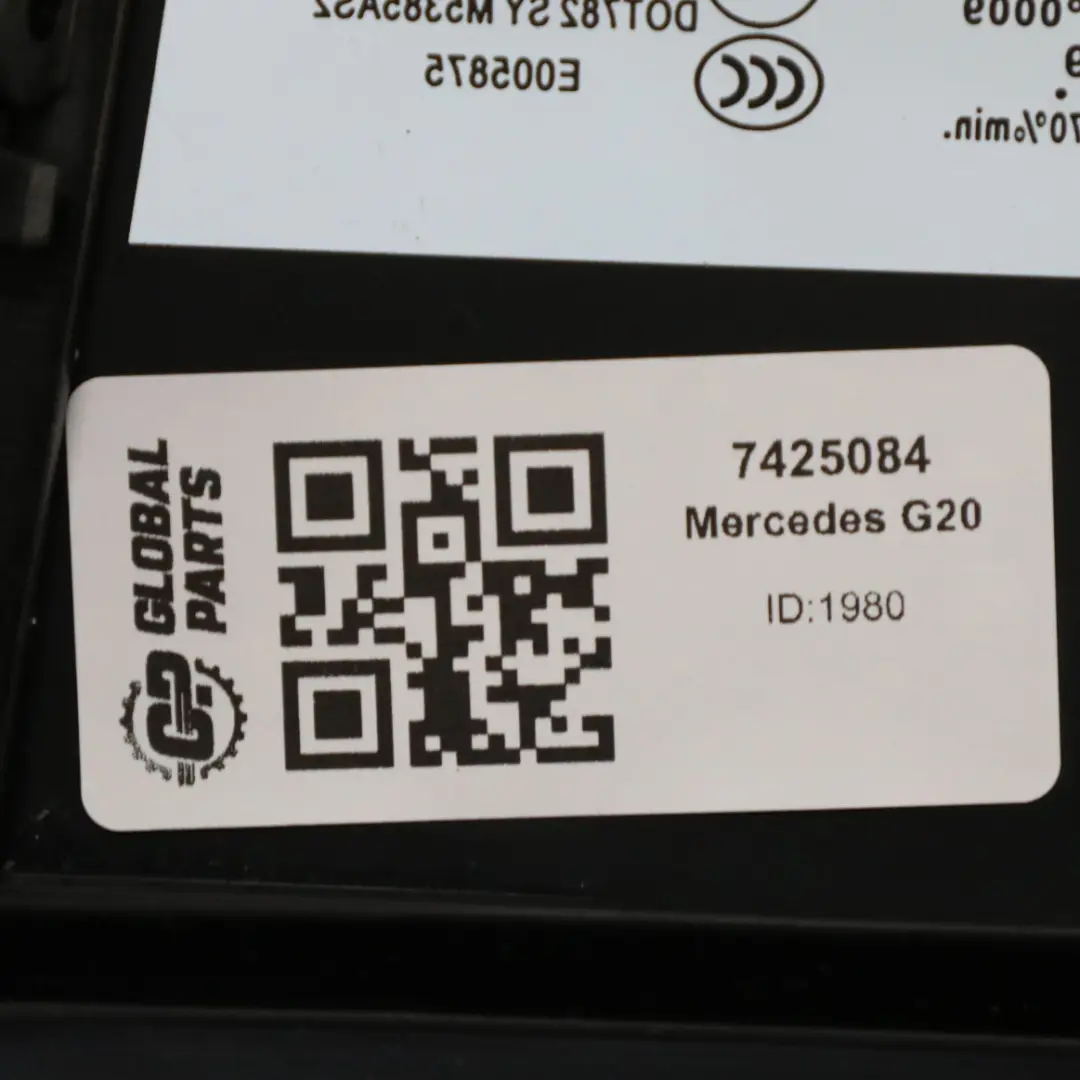 Ventana Cuarto Vidrio Acristalamiento Fijo Trasero Derecho AS2 para BMW G20 con número de pieza 7425084 BMW G20 Ventana Cuarto Vidrio Acristalamiento Fijo Trasero Derecho AS2 - SKU 7425084 - Número de pieza 7425084