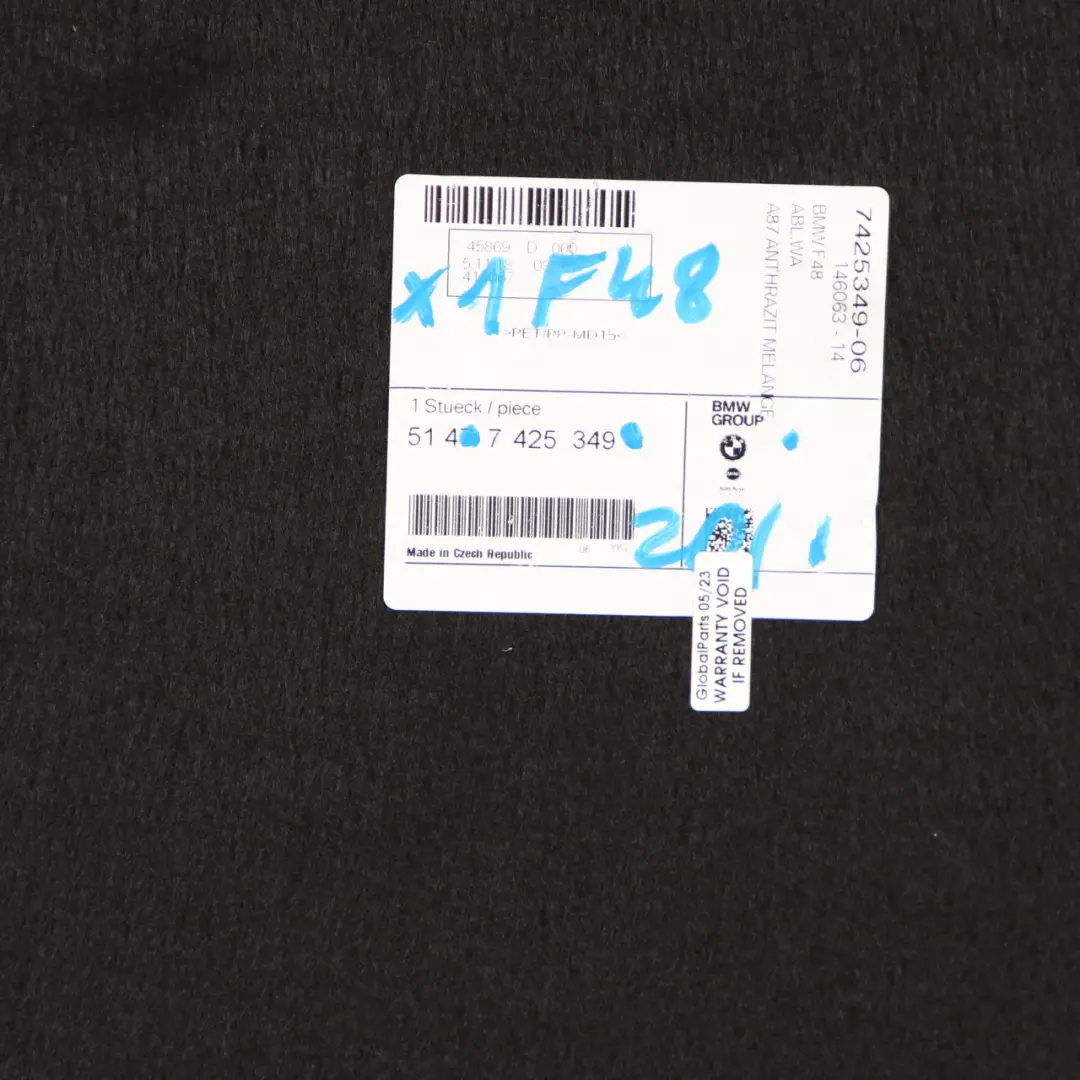 Kofferraumboden Unter Dem Gepäckfach Ablage für BMW X1 F48 mit Teilenummer 7425349 BMW X1 F48 Kofferraumboden Unter Dem Gepäckfach Ablage - SKU 7425349 - Teilenummer 7425349