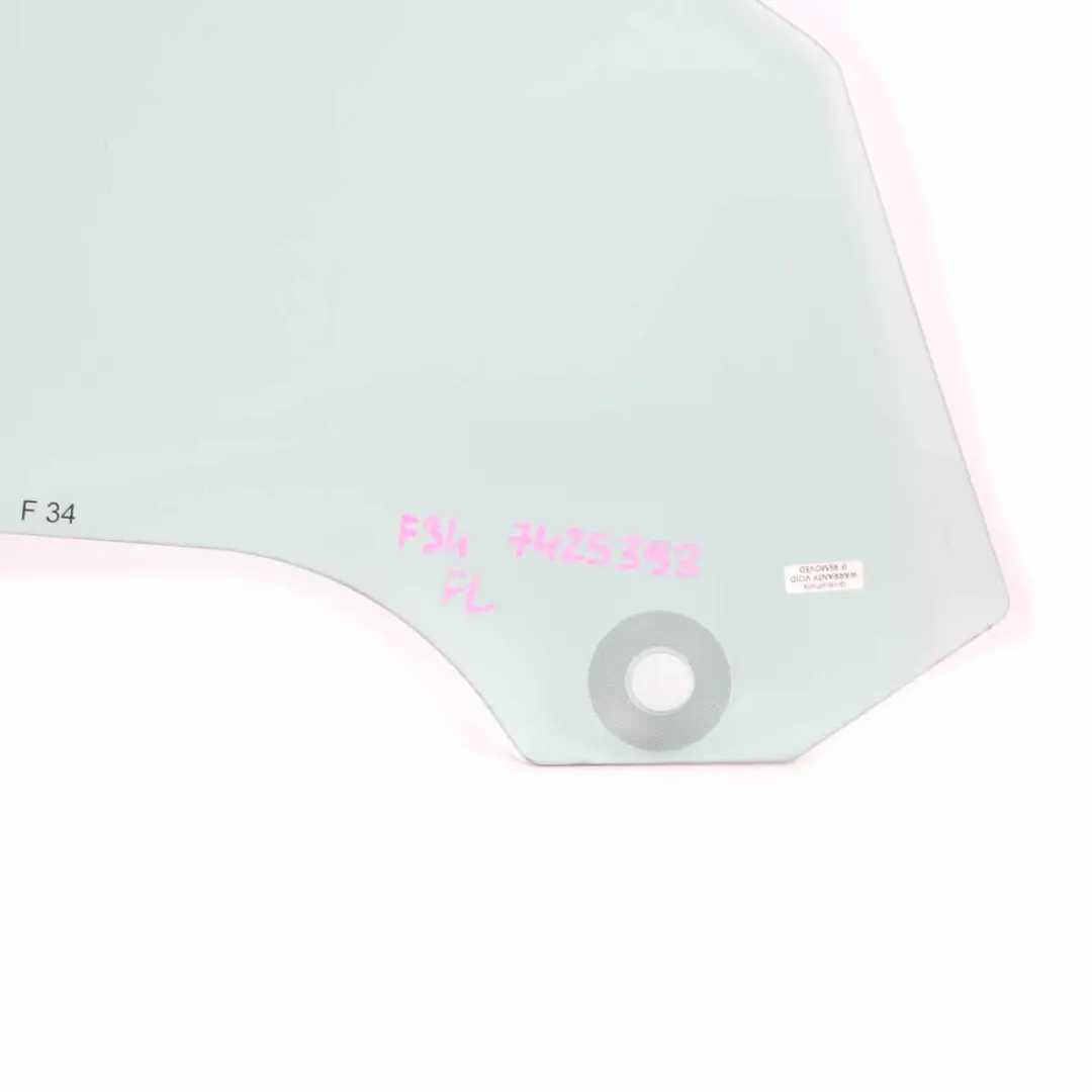 BMW F34 GT Finestrino Laterale Porta Anteriore Sinistra Vetro Vetri AS2 - SKU 7425393 - Numero di parte 7425393