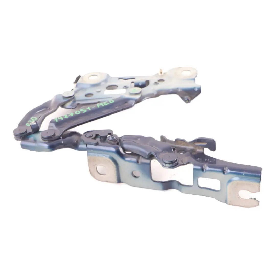 Hood Hinge BMW G30 G31 Engine Bonnet Left N/S Mediterran Blue C10 7347407 to with Part number 7427051 Hood Hinge BMW G30 G31 Engine Bonnet Left N/S Mediterran Blue C10 7347407 - SKU 7427051-MED - Part number 7427051