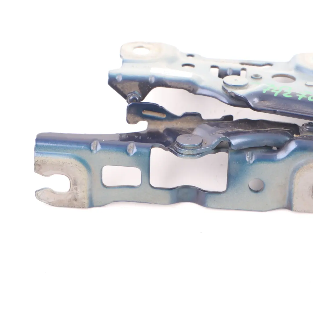 Hood Hinge BMW G30 G31 G11 Engine Bonnet Right O/S Mediterran Blue C10 7347408 to with Part number 7427052 Hood Hinge BMW G30 G31 G11 Engine Bonnet Right O/S Mediterran Blue C10 7347408 - SKU 7427052-MED - Part number 7427052