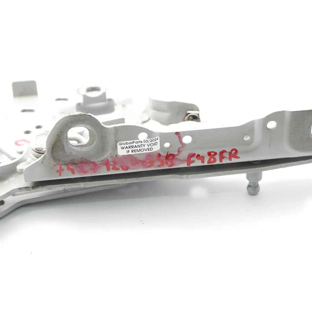 Delantero Derecho Capó Bisagra Gris Espacio Metalizado - A52 para BMW X1 F48 con número de pieza 7427126 BMW X1 F48 Delantero Derecho Capó Bisagra Gris Espacio Metalizado - A52 - SKU 7427126-GSB - Número de pieza 7427126