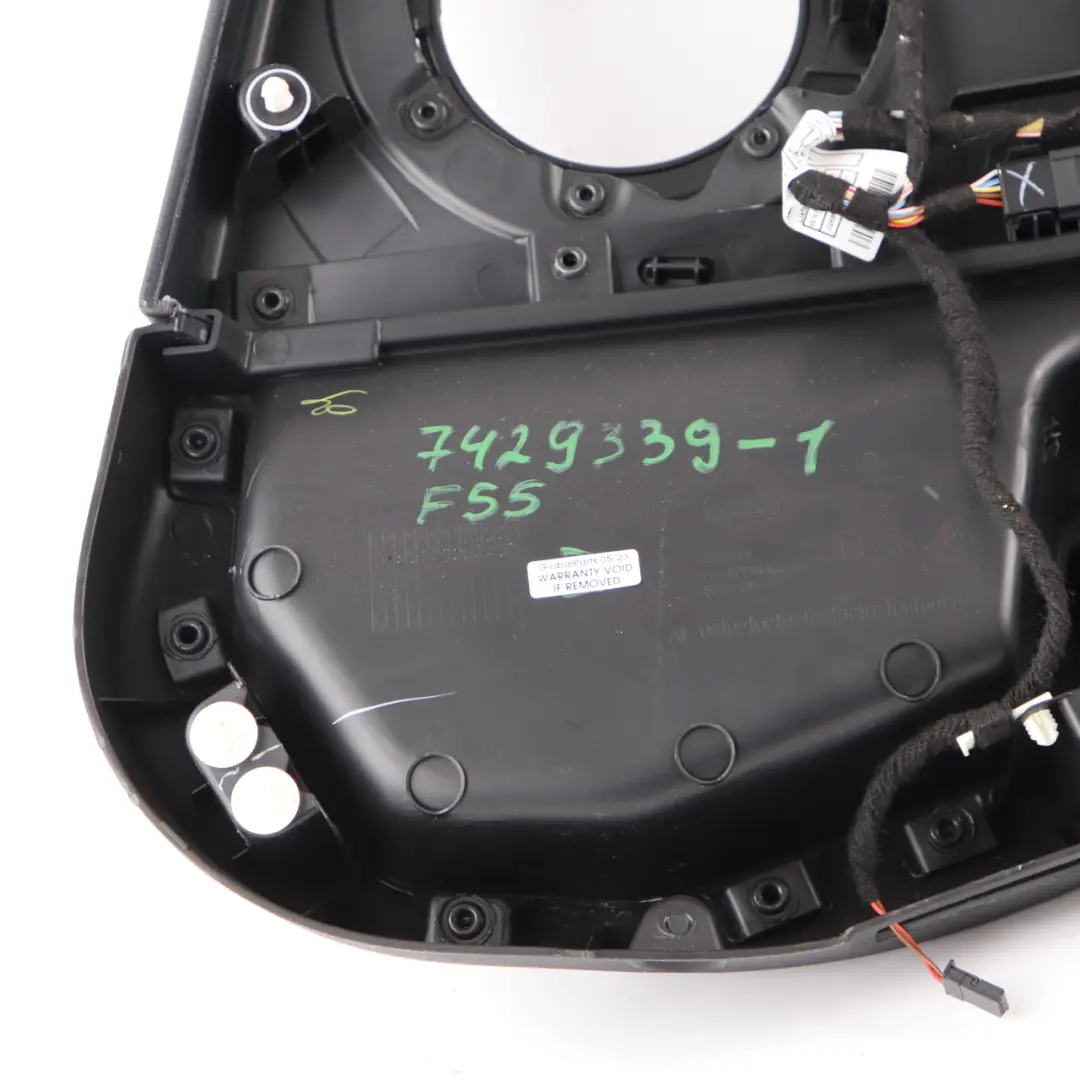 Door Card Mini F55 Rear Left N/S Trim Panelling Cover Carbon Black to with Part number 7429335 Door Card Mini F55 Rear Left N/S Trim Panelling Cover Carbon Black - SKU 7429335-1 - Part number 7429335