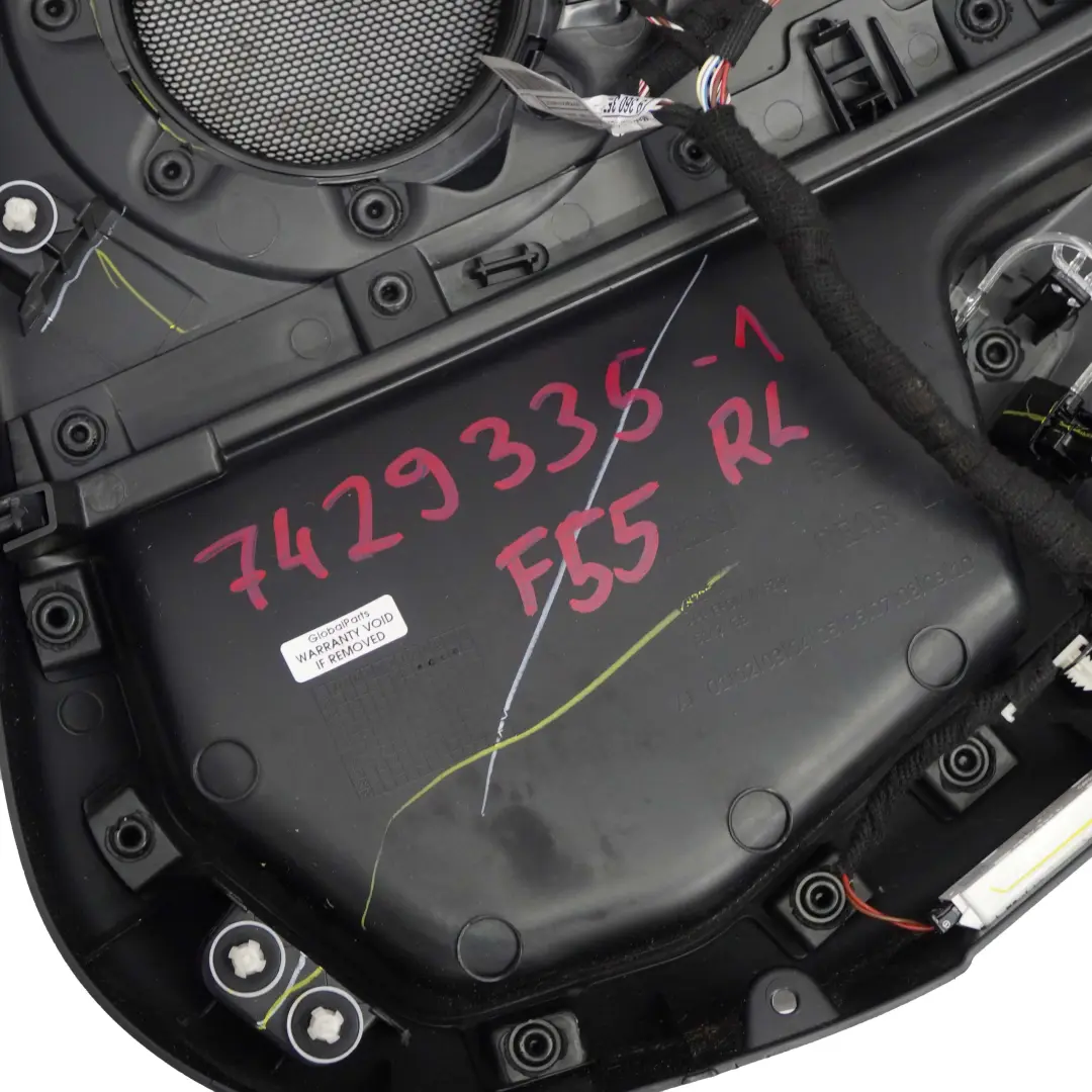 Mini F55 Trasera Izquierda Tarjeta Puerta Recorte Panel Cubierta Carbono Negro - SKU 7429335 - Número de pieza 7429335