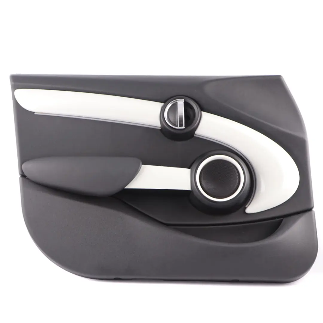 Front Left N/S Door Card Trim Panel Carbon Black Off White to Mini Cooper F55 with Part number 7429341 Mini Cooper F55 Front Left N/S Door Card Trim Panel Carbon Black Off White - SKU 7429341 - Part number 7429341