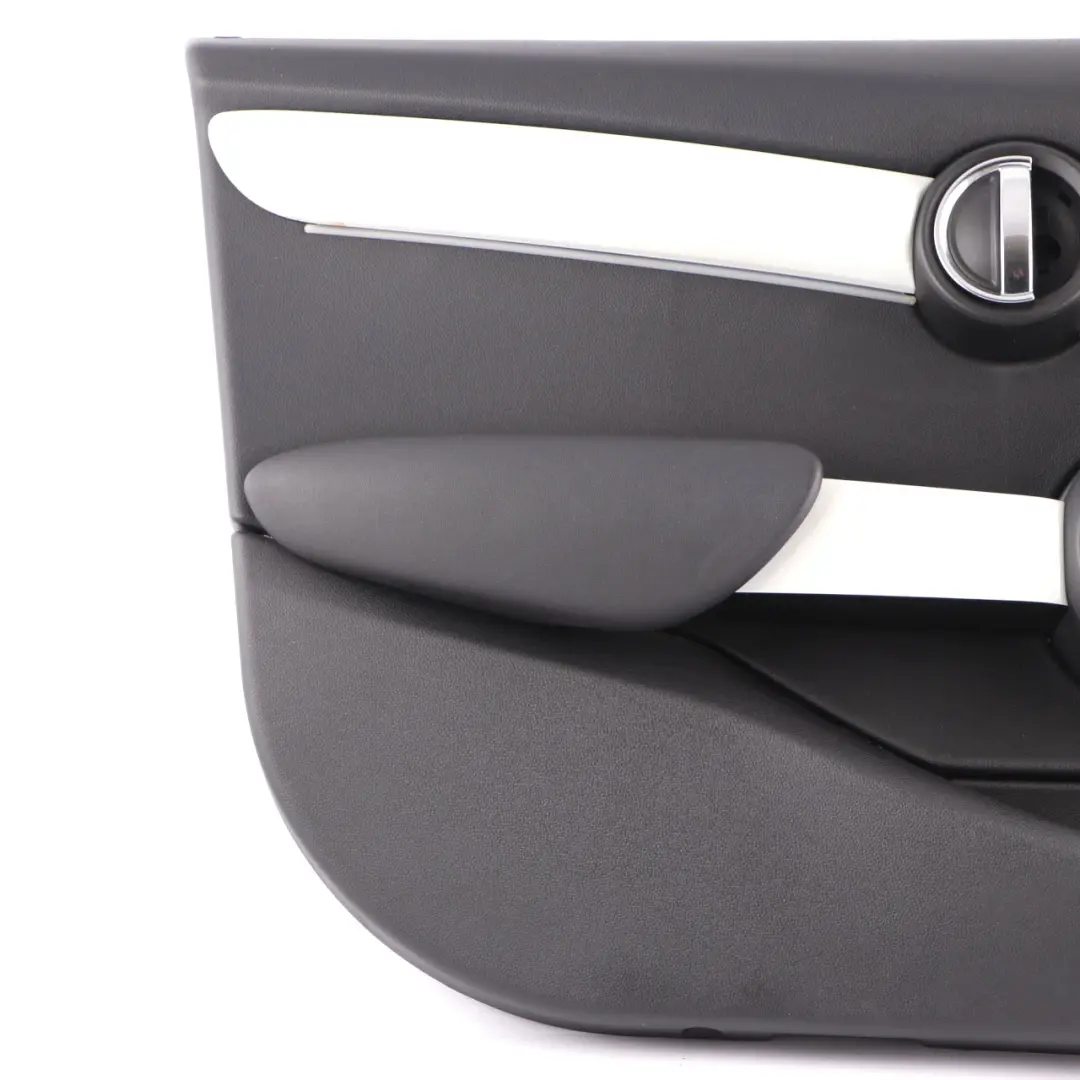 Front Left N/S Door Card Trim Panel Carbon Black Off White to Mini Cooper F55 with Part number 7429341 Mini Cooper F55 Front Left N/S Door Card Trim Panel Carbon Black Off White - SKU 7429341 - Part number 7429341