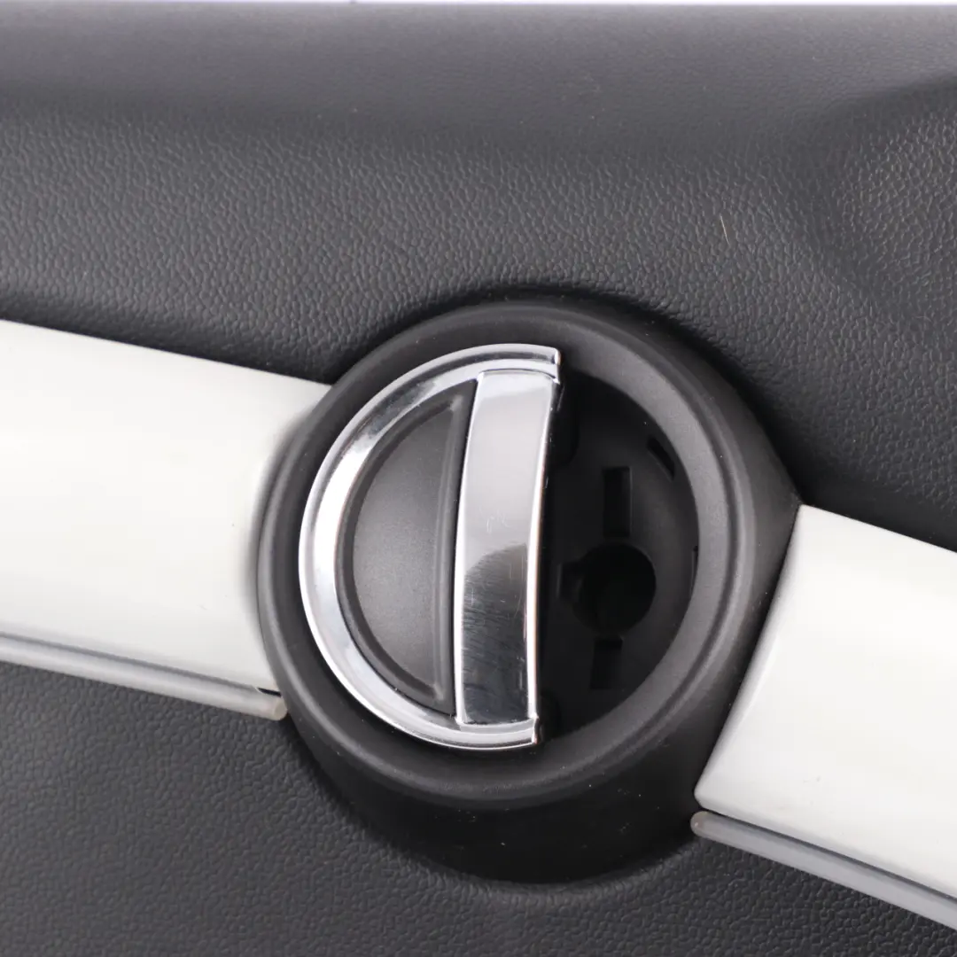 Front Left N/S Door Card Trim Panel Carbon Black Off White to Mini Cooper F55 with Part number 7429341 Mini Cooper F55 Front Left N/S Door Card Trim Panel Carbon Black Off White - SKU 7429341 - Part number 7429341