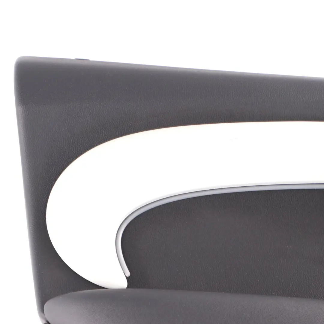 Left N/S Door Card Trim Panel Carbon Black Off White to Mini Cooper F55 Rear with Part number 7429347 Mini Cooper F55 Rear Left N/S Door Card Trim Panel Carbon Black Off White - SKU 7429347 - Part number 7429347