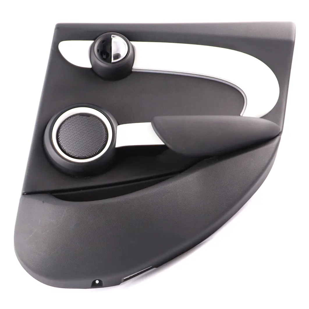 Right O/S Door Card Trim Panel Carbon Black Off White to Mini Cooper F55 Rear with Part number 7429348 Mini Cooper F55 Rear Right O/S Door Card Trim Panel Carbon Black Off White - SKU 7429348 - Part number 7429348