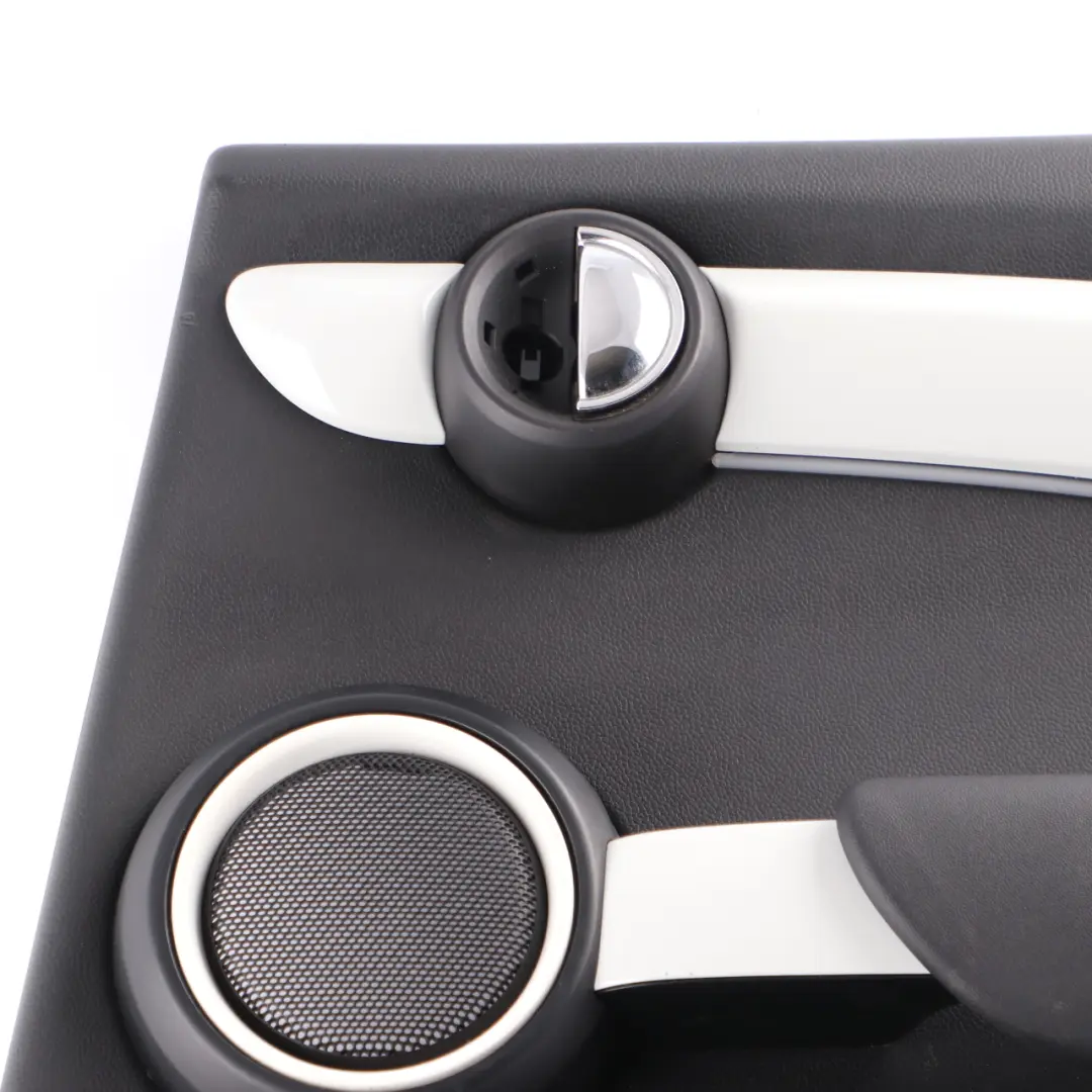 Right O/S Door Card Trim Panel Carbon Black Off White to Mini Cooper F55 Rear with Part number 7429348 Mini Cooper F55 Rear Right O/S Door Card Trim Panel Carbon Black Off White - SKU 7429348 - Part number 7429348