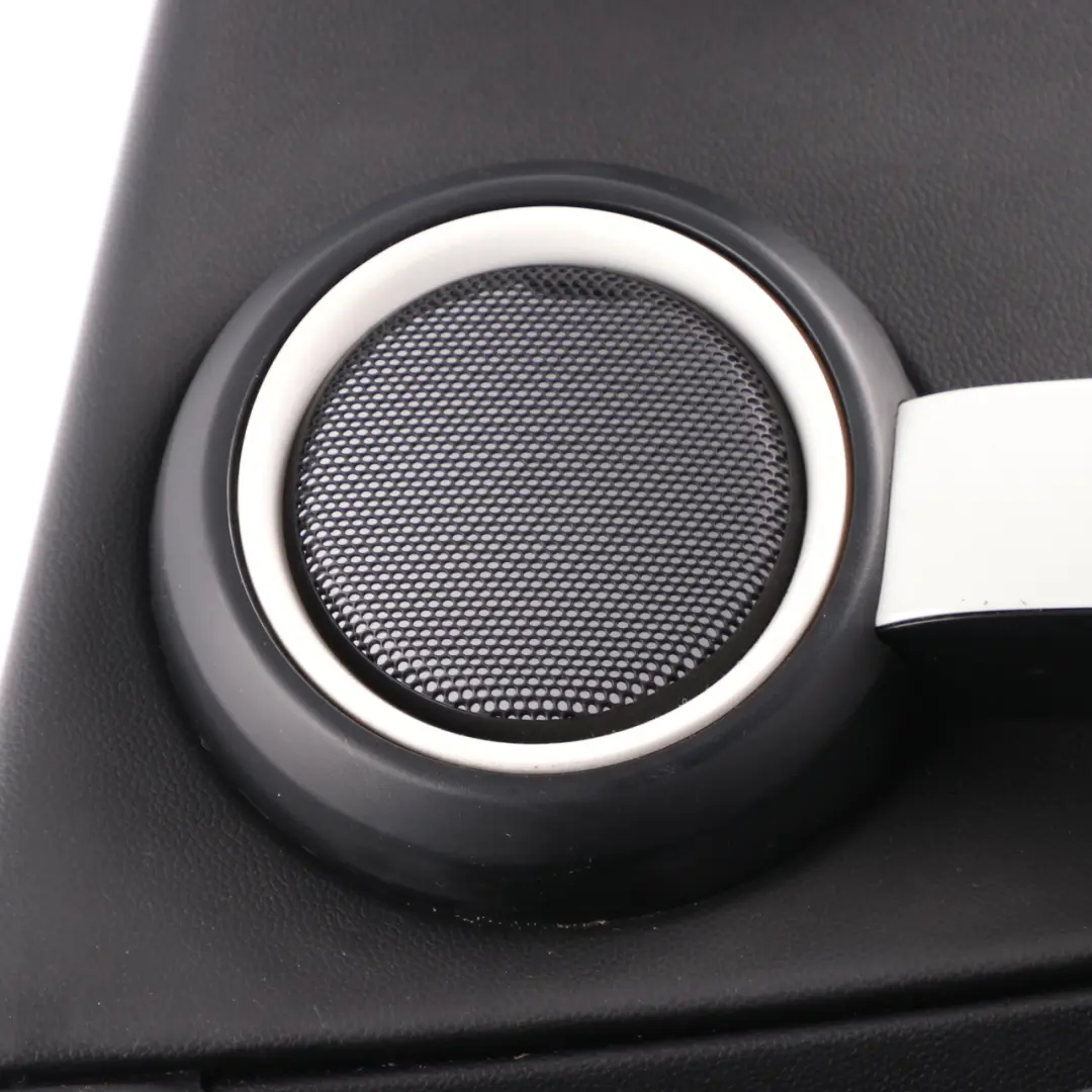 Right O/S Door Card Trim Panel Carbon Black Off White to Mini Cooper F55 Rear with Part number 7429348 Mini Cooper F55 Rear Right O/S Door Card Trim Panel Carbon Black Off White - SKU 7429348 - Part number 7429348