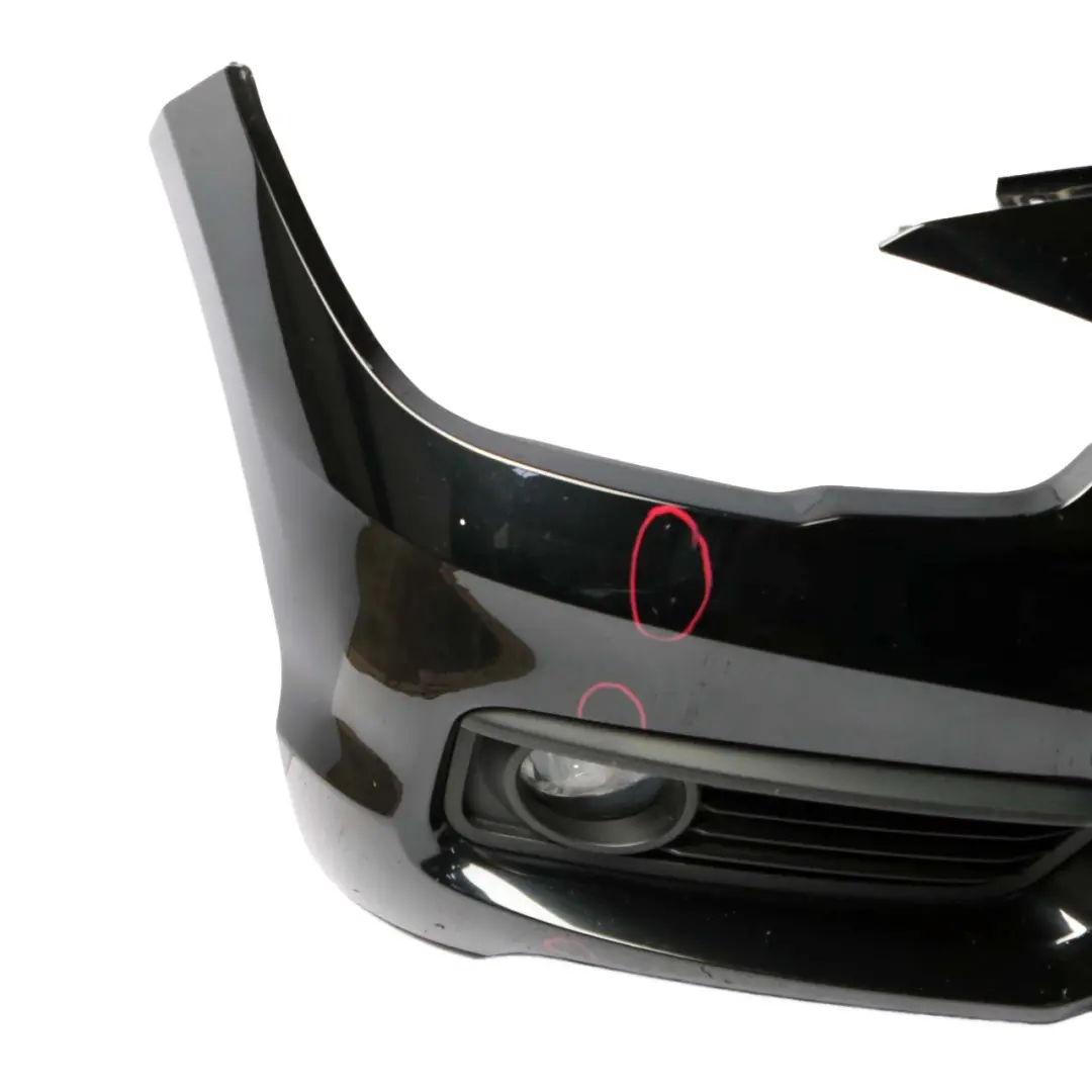 BMW 1 F20 F21 LCI Complete Front Bumper Trim Panel Black Sapphire Metallic - 475 - SKU 7429711-BS - Part number 7429711