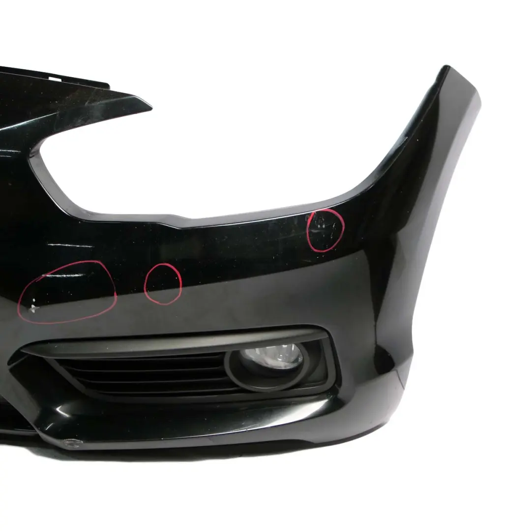 BMW 1 F20 F21 LCI Complete Front Bumper Trim Panel Black Sapphire Metallic - 475 - SKU 7429711-BS - Part number 7429711