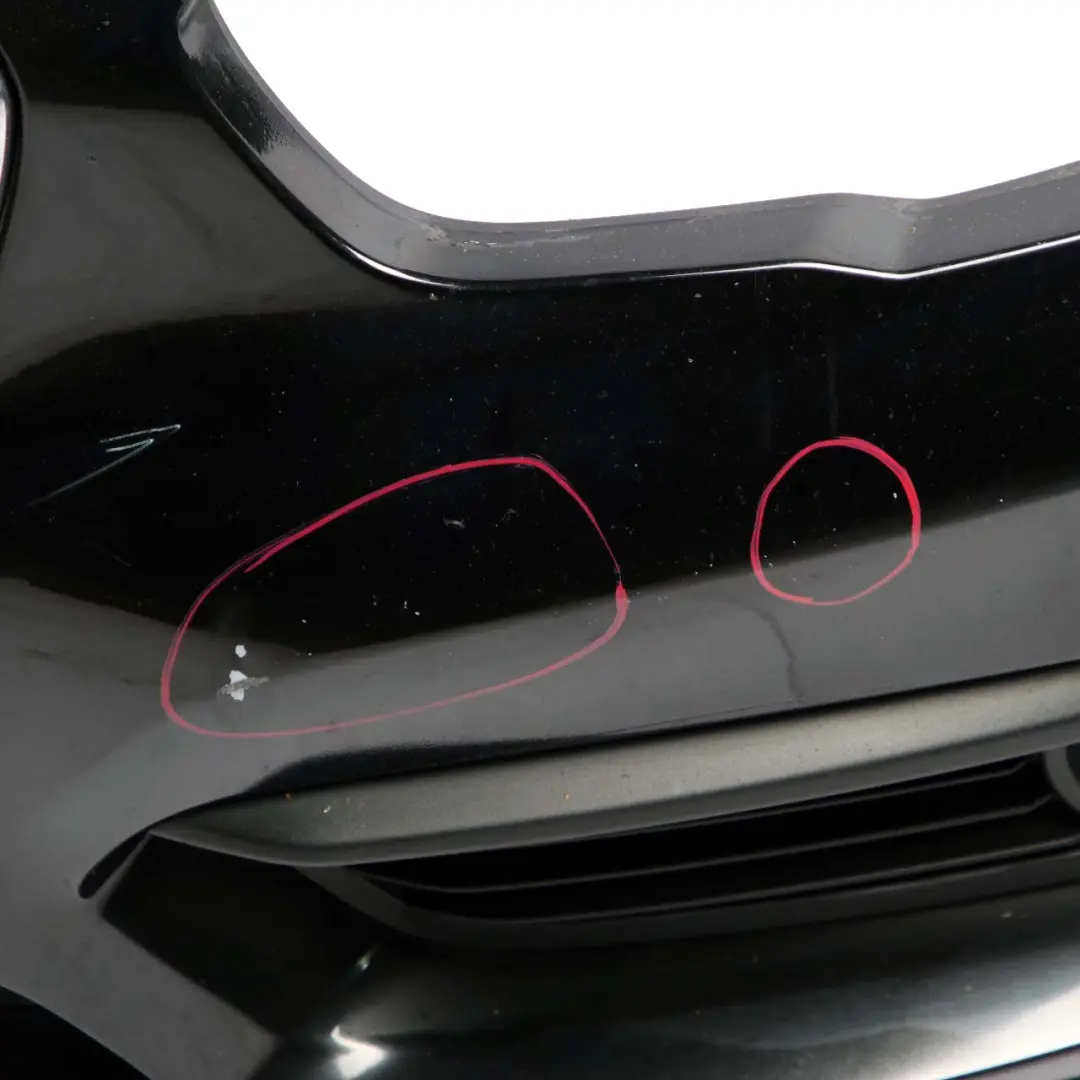 BMW 1 F20 F21 LCI Complete Front Bumper Trim Panel Black Sapphire Metallic - 475 - SKU 7429711-BS - Part number 7429711