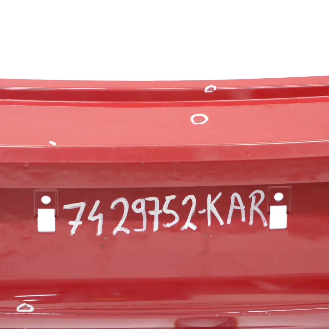 Bumper Rear Trim Panel Covering Karmesinrot Crimson Red - A61 to BMW F20 F21 LCI with Part number 7429752 BMW F20 F21 LCI Bumper Rear Trim Panel Covering Karmesinrot Crimson Red - A61 - SKU 7429752-KAR - Part number 7429752