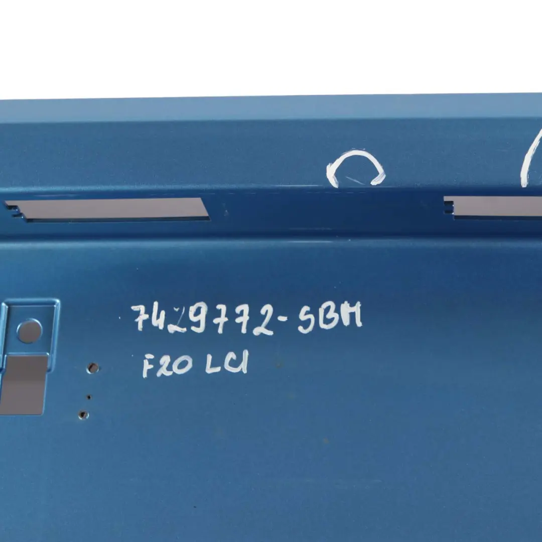 BMW F20 F21 LCI Rear Bumper Trim Panel PDC Seaside Blue Metallic - C1M - SKU 7429772-SBM - Part number 7429772