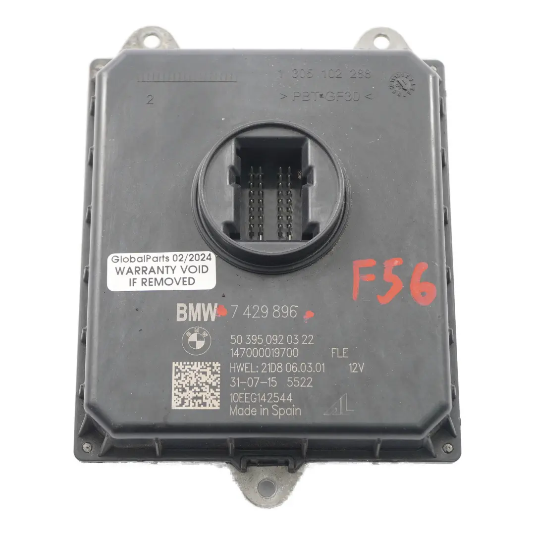 LED Contrôle de niveau Ballast Modul pour BMW F45 F48 Mini F55 F56 à propos du numéro de pièce 7429896 BMW F45 F48 Mini F55 F56 LED Contrôle de niveau Ballast Modul - SKU 7429896 - Numéro de pièce 7429896