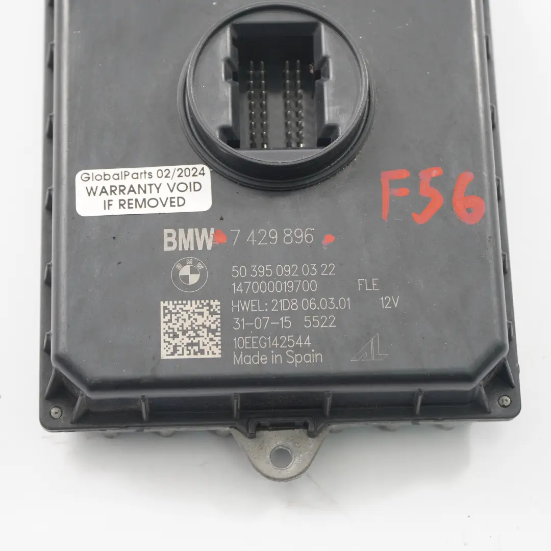 LED Headlight Level Control Ballast Module BMW F45 X1 F48 Mini F55 F56 - SKU 7429896 - Part number 7429896