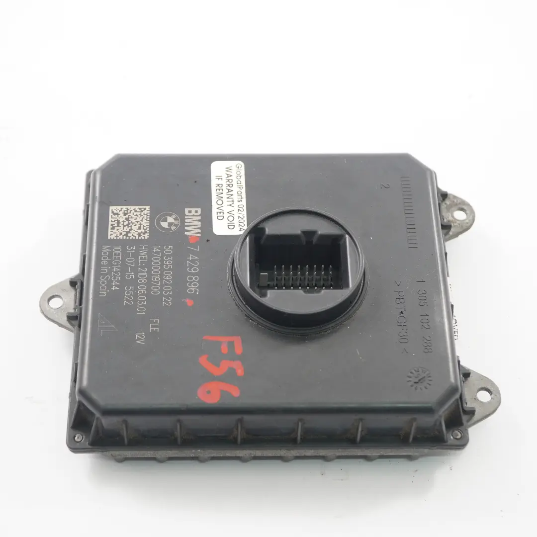 BMW F45 X1 F48 Mini F55 F56 LED Faro livello di controllo Ballast Module - SKU 7429896 - Numero di parte 7429896
