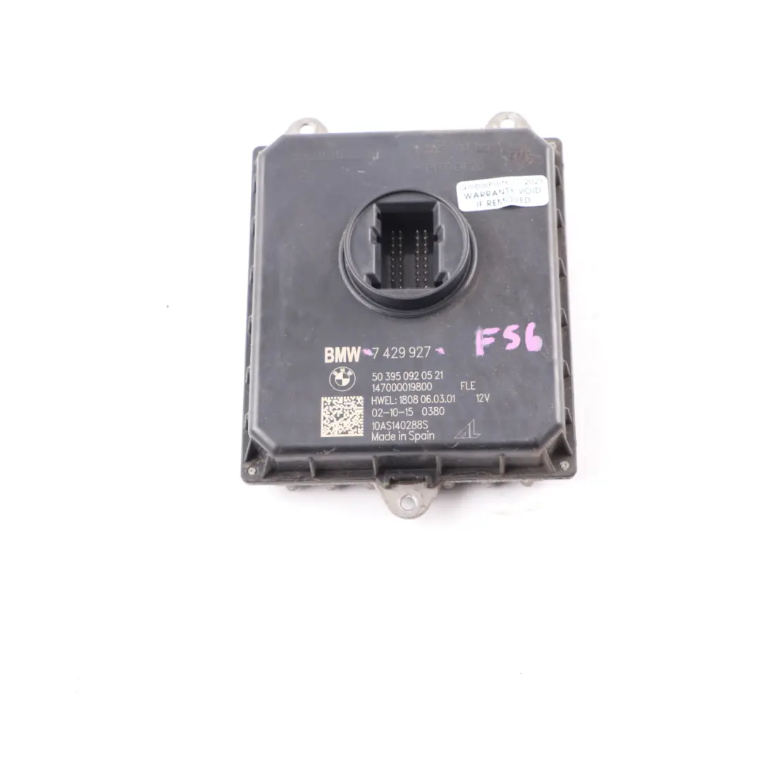 Faros Módulo Unidad Control Luz Delantera Electrónica LED 7408892 Mini F55 F56 - SKU 7429927 - Número de pieza 7429927