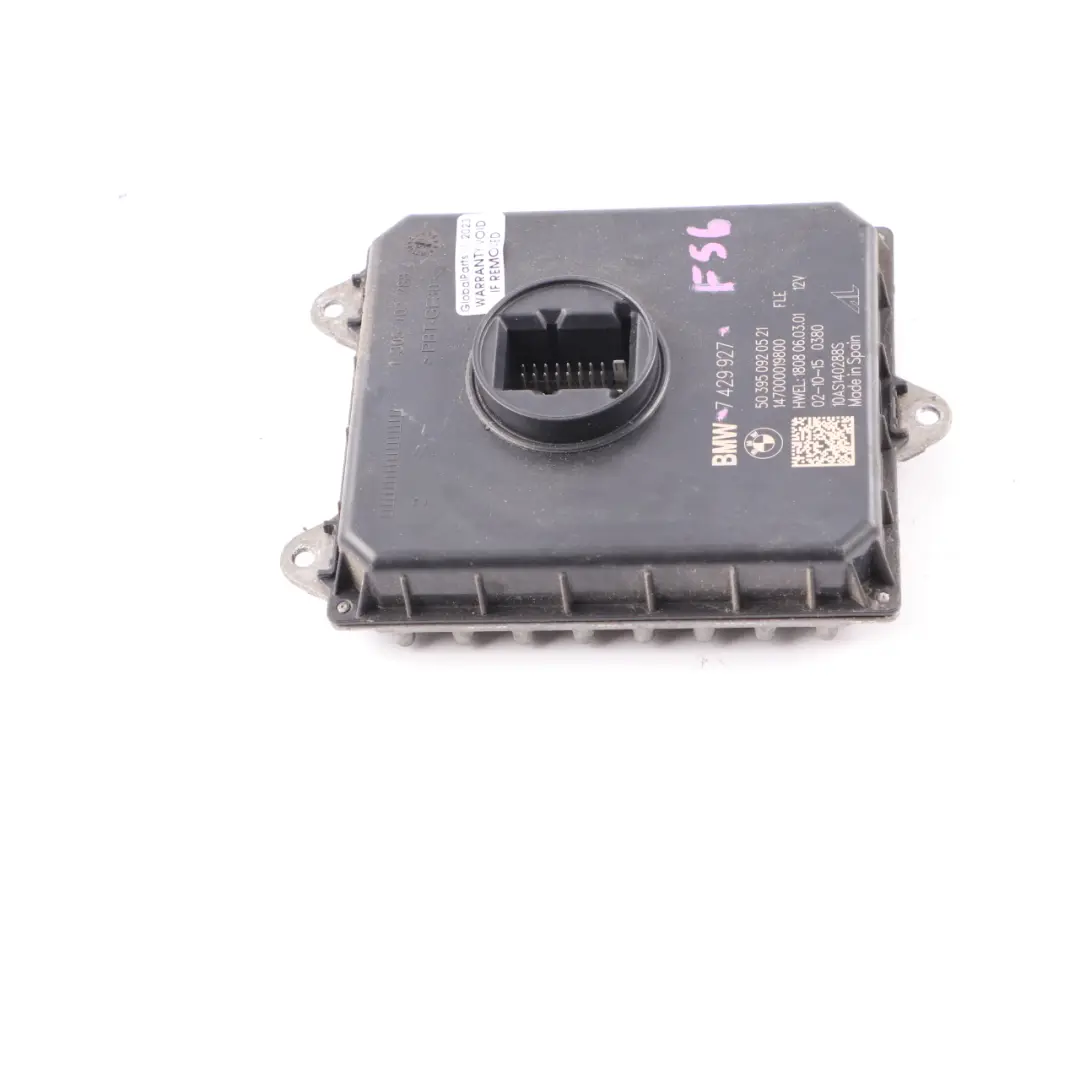 Headlight Module Control Unit Front Light Electronics LED 7408892 Mini F55 F56 - SKU 7429927 - Part number 7429927