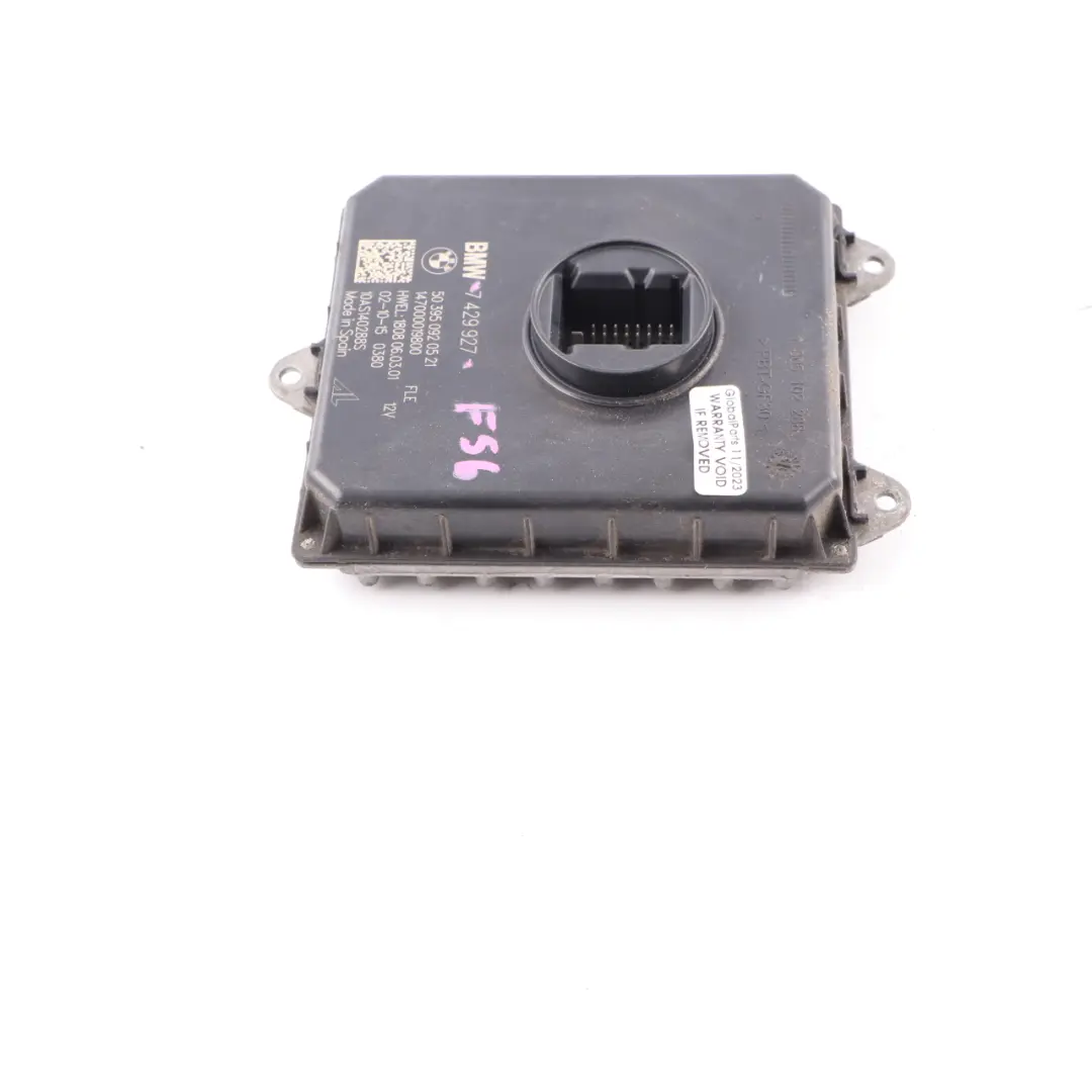 Faros Módulo Unidad Control Luz Delantera Electrónica LED 7408892 para Mini F55 F56 con número de pieza 7429927 Mini F55 F56 Faros Módulo Unidad Control Luz Delantera Electrónica LED 7408892 - SKU 7429927 - Número de pieza 7429927
