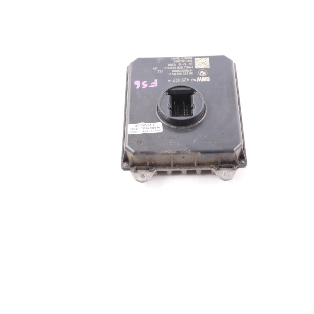 Headlight Module Control Unit Front Light Electronics LED 7408892 to Mini F55 F56 with Part number 7429927 Mini F55 F56 Headlight Module Control Unit Front Light Electronics LED 7408892 - SKU 7429927 - Part number 7429927